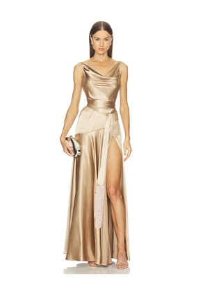Bronx and Banco Leo Maxi Dress in Neutral. Size L. Also in M, S, XL, XS.