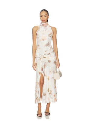 Bardot Leanna Mesh Midi Dress in Ivory. Size L. Also in S, XS, M, XL.