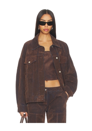 BY.DYLN Azalea Jacket in Chocolate. Size L. Also in XS, S, M, XL.