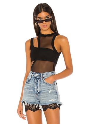 h:ours Sutra Bodysuit in Black. Size XL. Also in XXS.