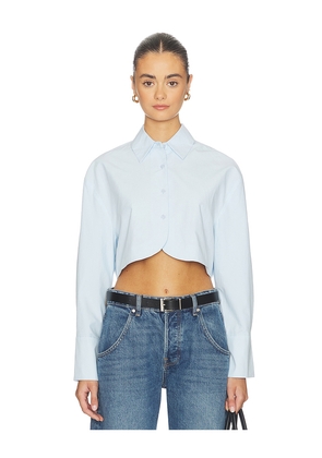 ALL THE WAYS Tara Button Up Top in Baby Blue. Size L. Also in M, S, XL, XS, XXS.