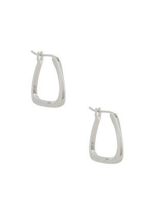 Casa Clara Jax Earrings in Metallic Silver.