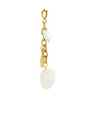 Casa Clara Sunday Shell & Pearl Bikini Clip in Metallic Gold.