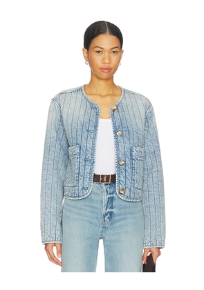 BLANKNYC Quilted Jacket in Blue. Size L. Also in M, S, XS.