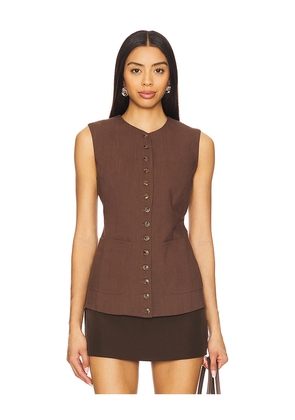 HEARTLOOM Josette Vest in Brown. Size S. Also in XS, XL.