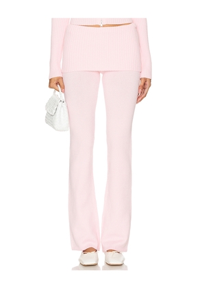 Frankies Bikinis Aimee Cloud Knit Pant in Pink. Size S. Also in XS.