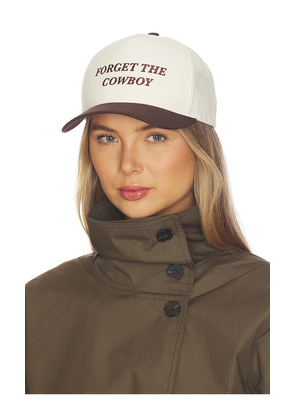 Brixton Forget The Cowboy Netplus Snapback Hat in Cream,Brown.