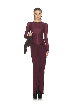 Helsa The Margot Dress in Wine. Size M. Also in XL.