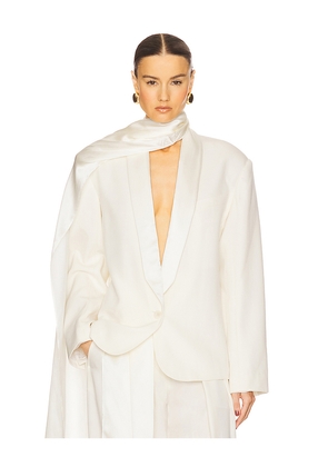 Helsa The Tux Blazer in Wool in Cream. Size M. Also in S, XS.