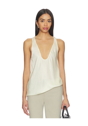 EAVES Vivian Silk Top in Ivory. Size L. Also in S, M, XL.