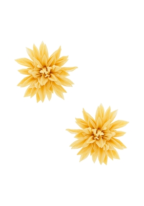 Cult Gaia Dahlia Earring in Yellow.