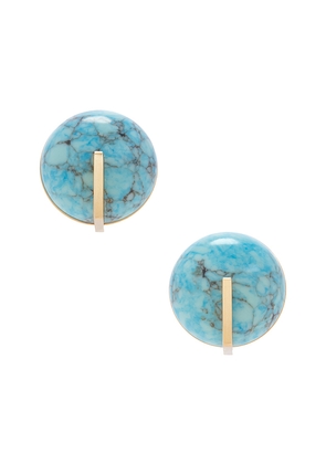 Cult Gaia Una Earring in Teal.