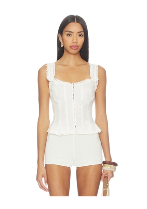 Free People Bridgette Corset Top in Ivory. Size L. Also in XS, S, M.