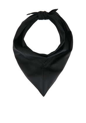 HERSKIND Leather Scarf in Black.