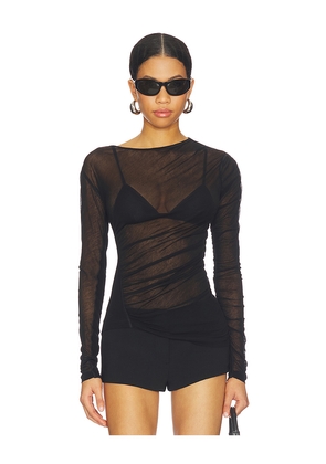 Helmut Lang Seamed Wind Top in Black. Size L. Also in M, S, XS.