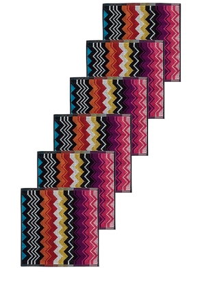 Missoni Home Giacomo Face Towel 6 Piece Set in Fuchsia.