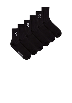 On Logo Sock 3-Pack in Black. Size L. Also in M, S.