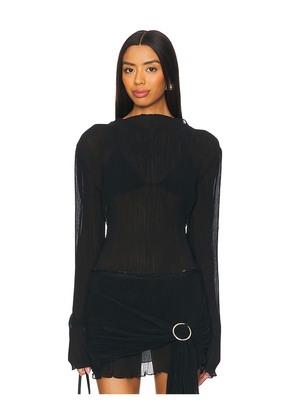 LIONESS Ford Long Sleeve Top in Black. Size S. Also in L, XS.