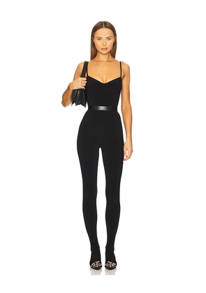 Norma Kamali Underwire Catsuit in Black. Size M. Also in S.