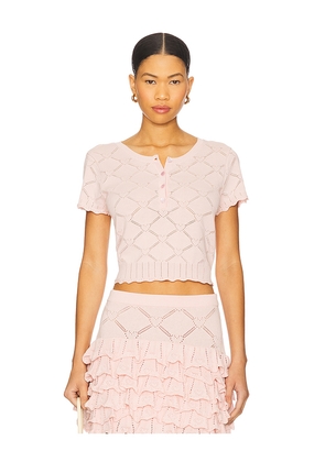 LoveShackFancy Lilifred Top in Pink. Size M. Also in S.