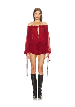 LOBA Gabrielle Mini Dress in Red. Size XL. Also in S, M.