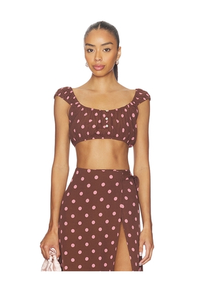 LSPACE Ever Top in Brown. Size L. Also in M, S, XL, XS.