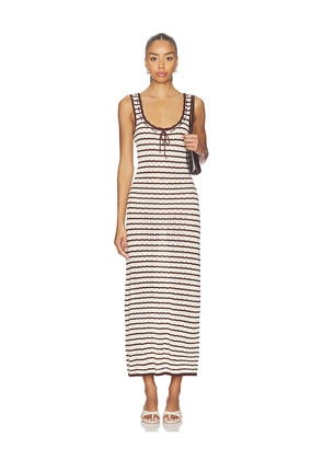LSPACE Rosalie Maxi Dress in Brown. Size L. Also in S, XS, M, XL.