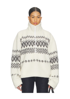 Lovers and Friends Billie Half Zip Pullover in White,Grey. Size M. Also in L.