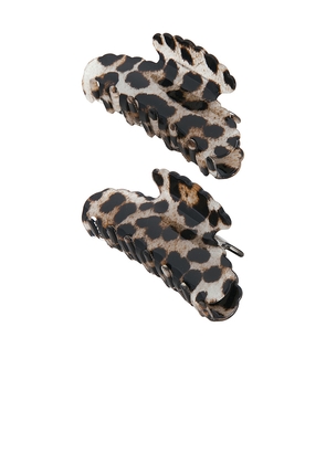 Loeffler Randall Loeffler Yuri Scallop Acetate Clip Set in Brown.