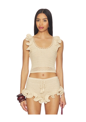 Lovers and Friends Emiko Sweater Vest in Taupe. Size L. Also in XS, S, M.