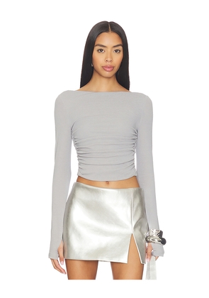Nakedvice The Ledger Top in Light Grey. Size S. Also in L, M, XS.