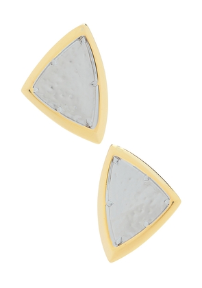 Luv AJ The Bianco Nero Studs in Metallic Gold.