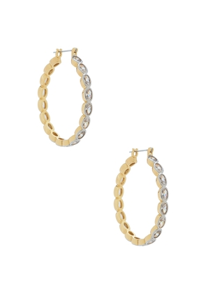 Luv AJ The Palais Eternity Hoops in Metallic Gold.