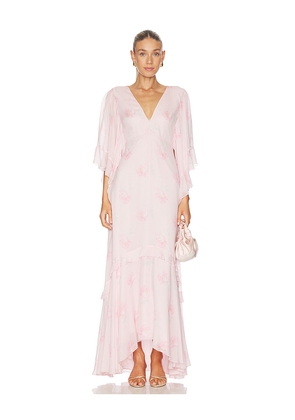 LoveShackFancy Brinley Dress in Rose. Size 0. Also in 00, 10, 12, 2, 4, 6, 8.