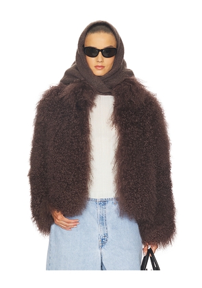 LAMARQUE Bianca Fur Jacket in Brown. Size S. Also in XS, XXS.