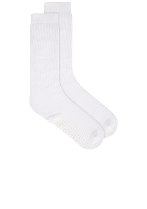 Souls. White Cloud Grip Sock in White. Size S/M. Also in M/L.