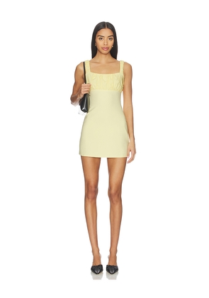 MAJORELLE Tate Mini Dress in Lemon. Size L. Also in XS, XXS, S, M, XL.