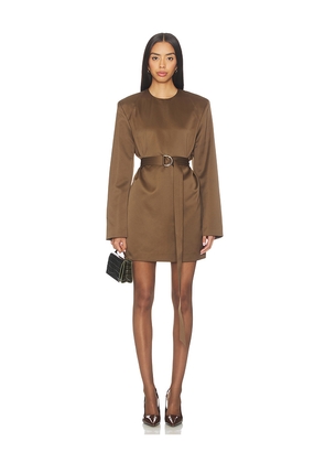 Nanushka Genaya Dress in Brown. Size S. Also in XS, L.