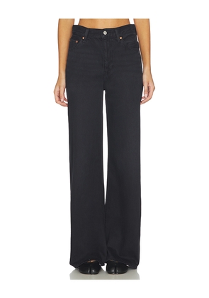 LEVI'S Ribcage Wide Leg Jeans in Black. Size 24. Also in 26, 27, 28, 29, 30.