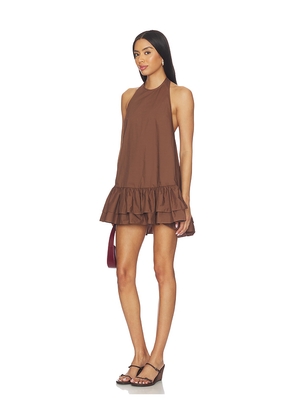 Lovers and Friends Gweneth Mini Dress in Chocolate. Size L. Also in XS, XXS, S, M, XL.