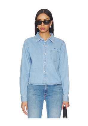 MOTHER The Honor Roll Shirt in Blue. Size L. Also in XS, S, M, XL.
