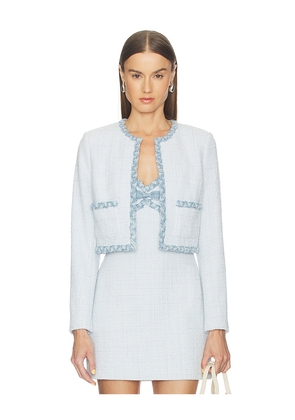 LoveShackFancy Azula Jacket in Baby Blue. Size 10. Also in 12, 2, 4, 6, 8.