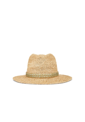 Nikki Beach Amber Fedora Hat in Beige.