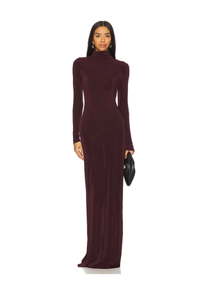 SEROYA Kim Maxi Dress in Wine. Size M. Also in S, XS.