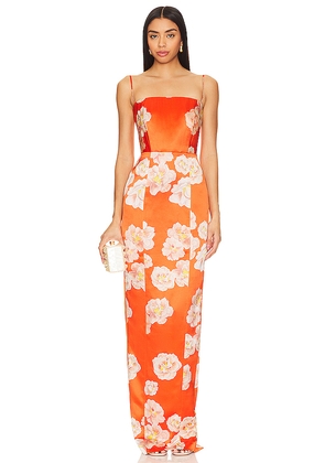 SAU LEE Sofia Dress in Orange. Size 00. Also in 2.