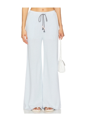 SUNDRY Mesh Wide Leg Pant in Baby Blue. Size S. Also in M.