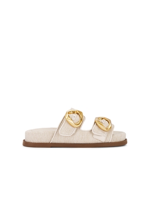Schutz Olga Sporty Sandal in Beige. Size 7. Also in 10.