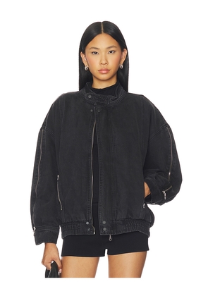 Seventy + Mochi Oversized Juno Zip Jacket in Black. Size M. Also in L.