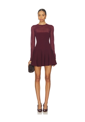 SEROYA Joselyn Knit Dress in Burgundy. Size L. Also in S, XS.