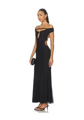 Tiger Mist Kerrigan Maxi Dress in Black. Size M. Also in S, L.